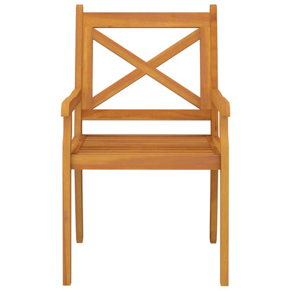 Sedie da Pranzo da Esterni 2 pz in Legno Massello di Acacia