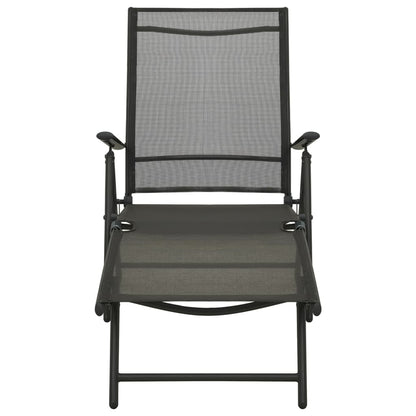 Set Divani da Giardino 3 pz in Textilene e Alluminio Nero