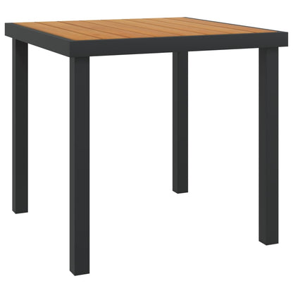 Tavolo da Giardino Marrone 78,5x78,5x74 cm cm in Alluminio e WPC