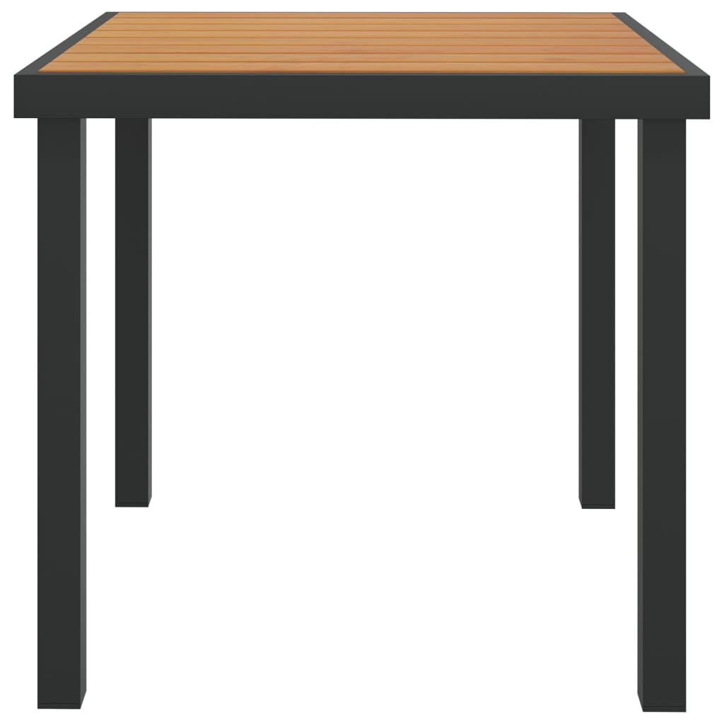 Tavolo da Giardino Marrone 78,5x78,5x74 cm cm in Alluminio e WPC
