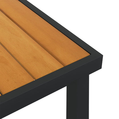 Tavolo da Giardino Marrone 78,5x78,5x74 cm cm in Alluminio e WPC