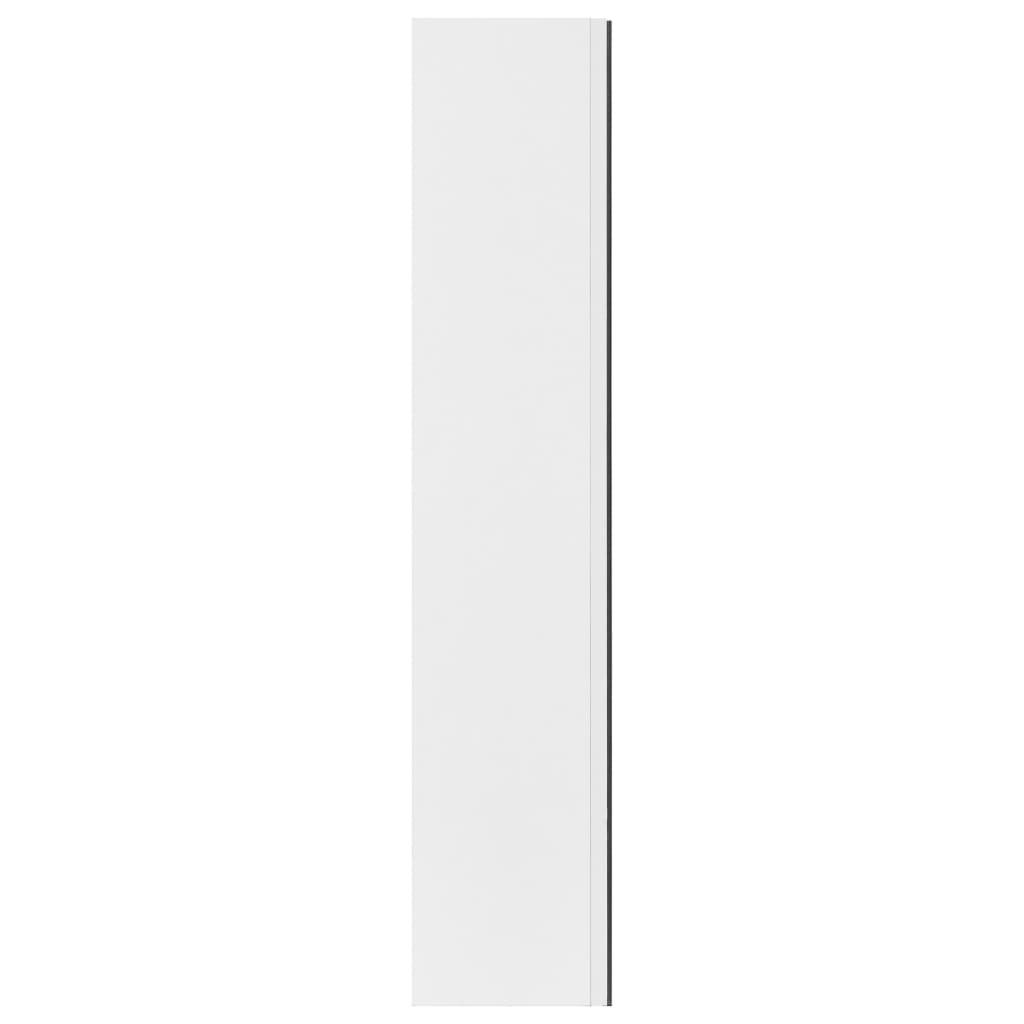 Armadietto a Specchio Bianco 60x15x75 cm in MDF