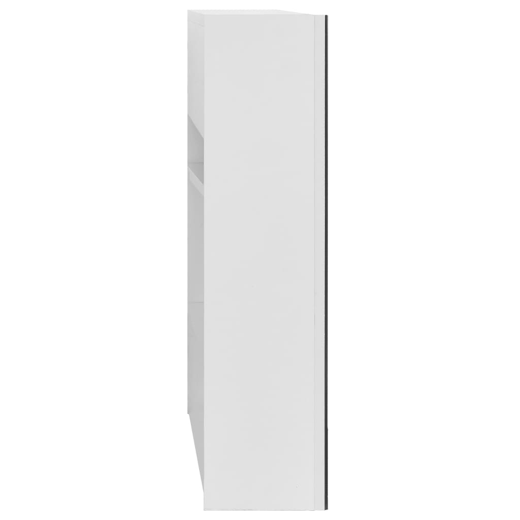 Armadietto a Specchio Bianco 80x15x60 cm in MDF