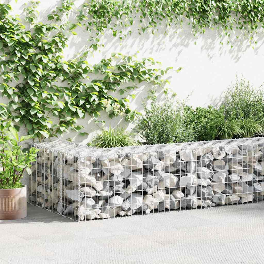 Gabbione con Copertura in Acciaio Zincato 900x30x50 cm