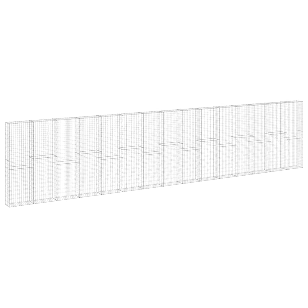 Gabbione in Acciaio Zincato Coperto 900x30x200 cm