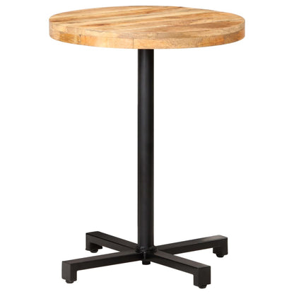 Tavolino da Bistrot Rotondo Ã˜60x75 cm in Legno di Mango Grezzo