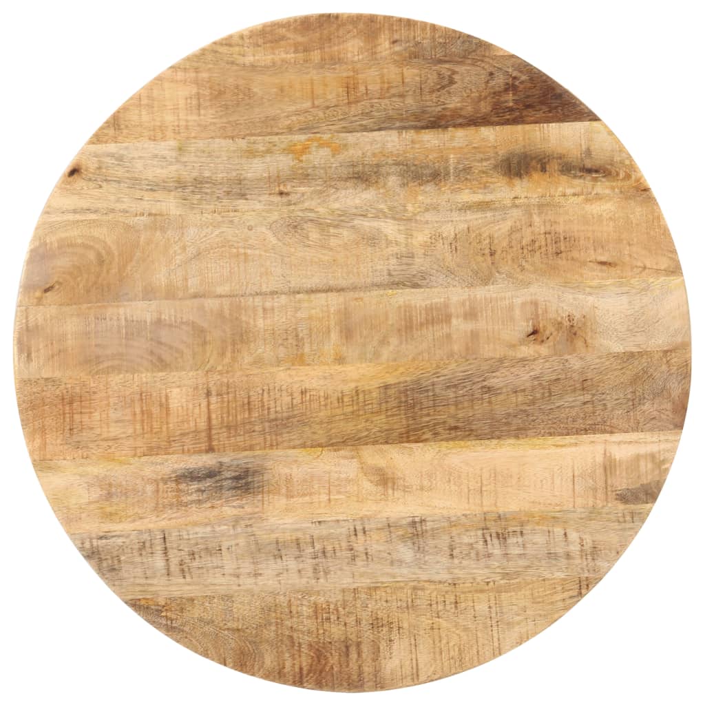 Tavolino da Bistrot Rotondo Ã˜70x75 cm in Legno di Mango Grezzo