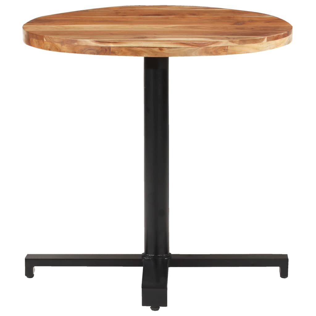 Tavolino da Bistrot Rotondo Ã˜80x75 cm in Legno di Acacia