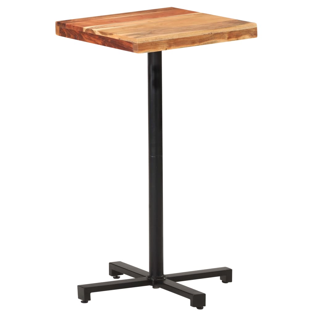 Tavolo da Bar Quadrato 50x50x110 cm Legno Massello di Acacia
