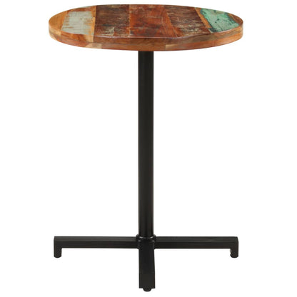 Tavolo da Bistrot Rotondo Ø60x75 cm Legno Massello di Recupero