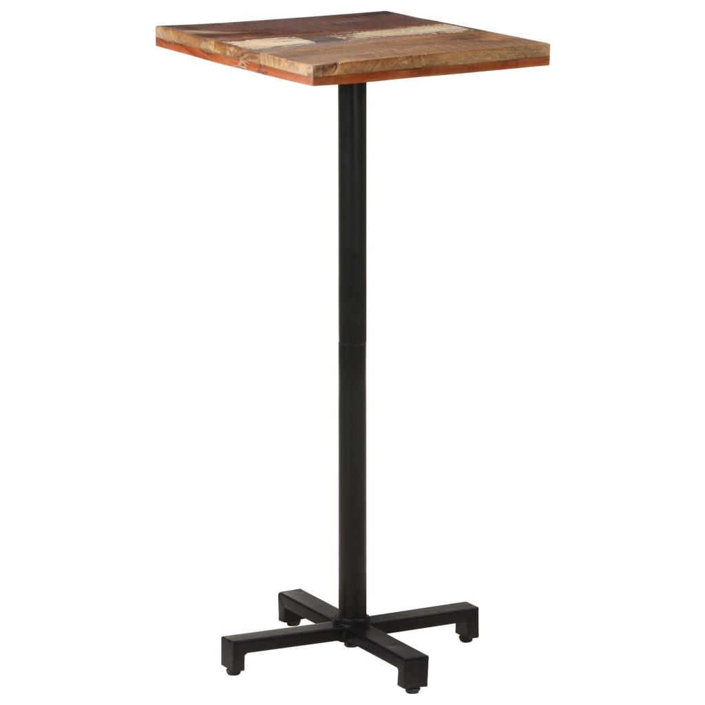 Tavolo da Bistrot Quadrato 50x50x110 cm in Massello di Recupero