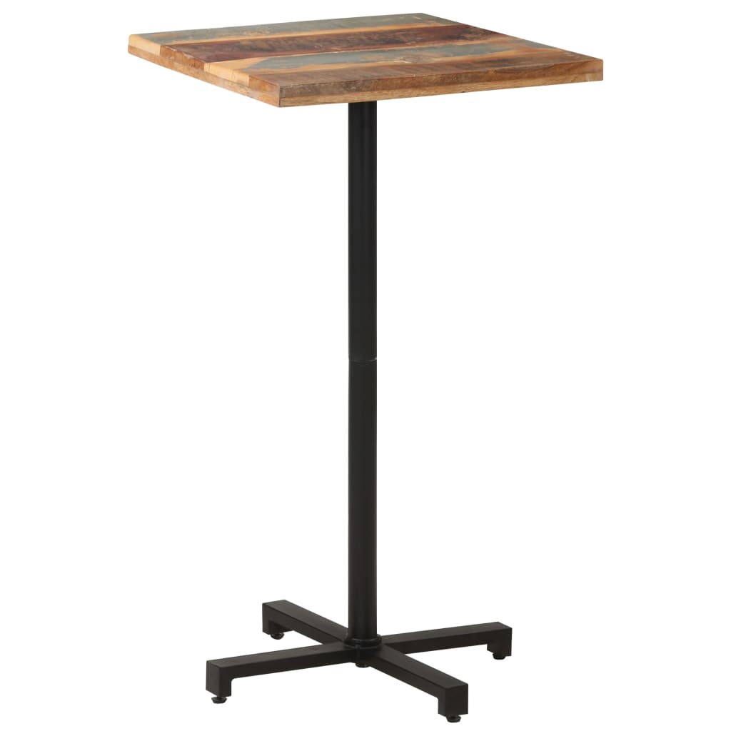 Tavolo da Bistrot Quadrato 60x60x110 cm in Massello di Recupero