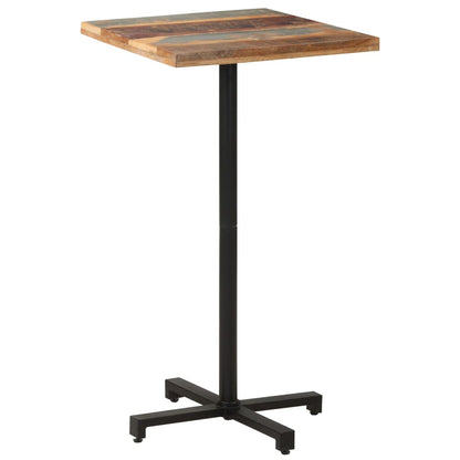 Tavolo da Bistrot Quadrato 60x60x110 cm in Massello di Recupero