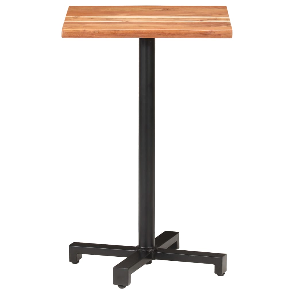 Tavolino da Bistrot Bordi Spigoli Vivi 50x50x75 cm Legno Acacia