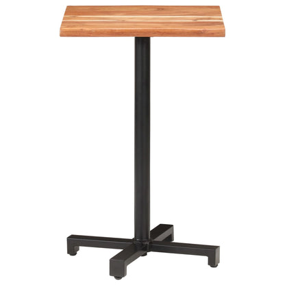 Tavolino da Bistrot Bordi Spigoli Vivi 50x50x75 cm Legno Acacia