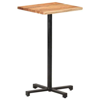 Tavolino da Bar con Bordi Spigoli Vivi 50x50x110cm Legno Acacia