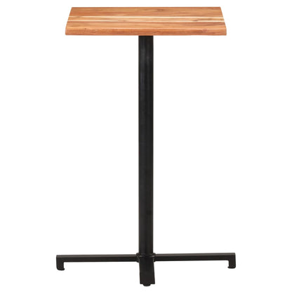 Tavolino da Bar con Bordi Spigoli Vivi 50x50x110cm Legno Acacia