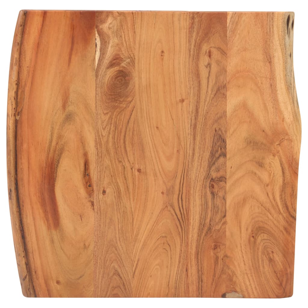 Tavolino da Bar con Bordi Spigoli Vivi 60x60x110cm Legno Acacia