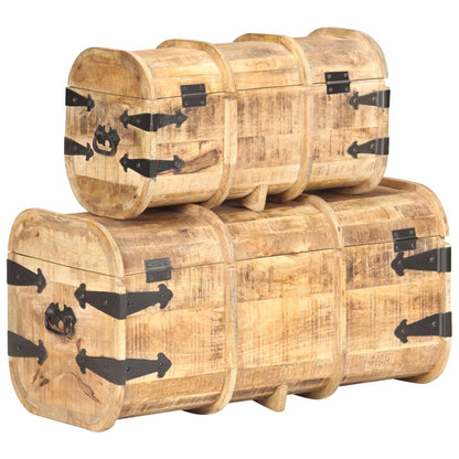 Bauli 2 pz in Legno Massello di Mango