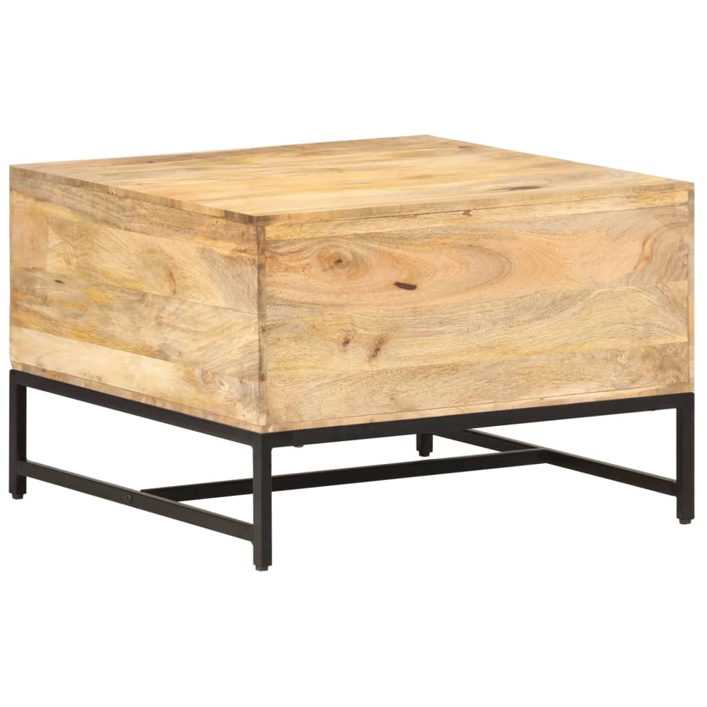 Tavolino da Salotto 67x67x45 cm in Legno Massello di Mango