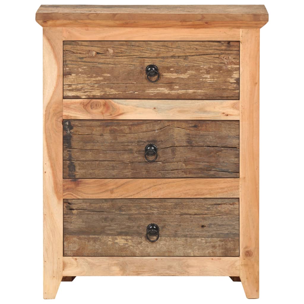 Credenza 60x33x75 cm in Legno Massello di Acacia e di Recupero