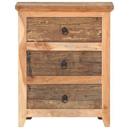 Credenza 60x33x75 cm in Legno Massello di Acacia e di Recupero