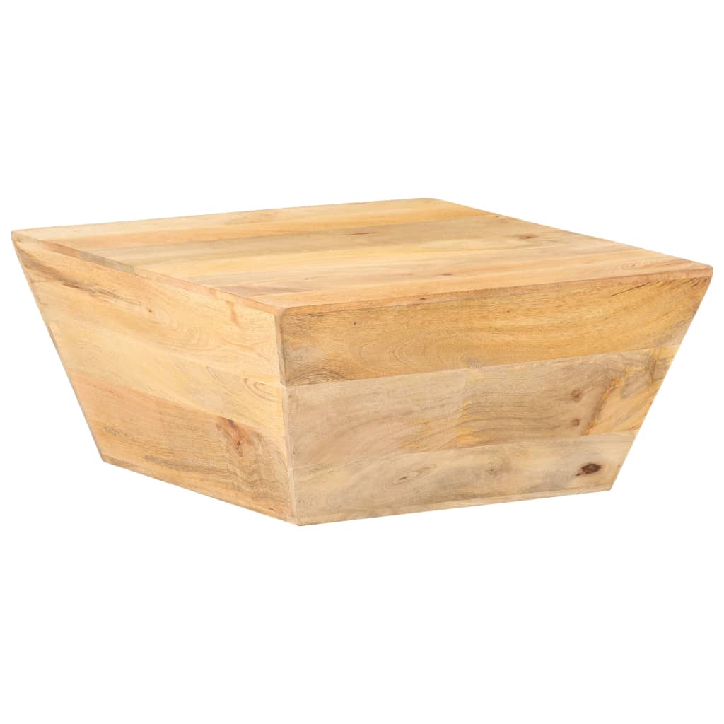 Tavolino Salotto a Forma di V 66x66x30 cm Legno Massello Mango