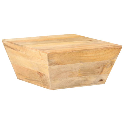 Tavolino Salotto a Forma di V 66x66x30 cm Legno Massello Mango