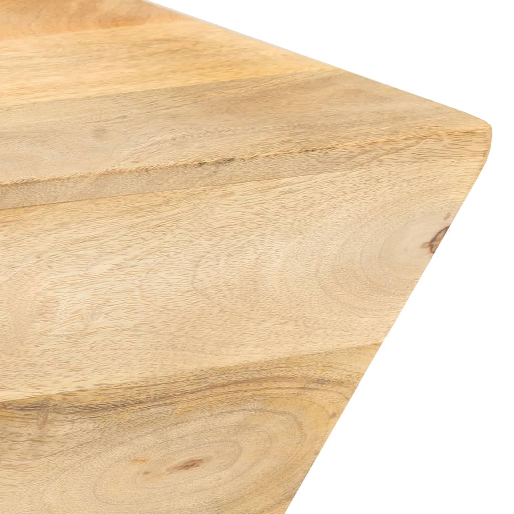 Tavolino Salotto a Forma di V 66x66x30 cm Legno Massello Mango