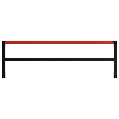 Telaio per Banco da Lavoro in Metallo 175x57x79 cm Nero e Rosso