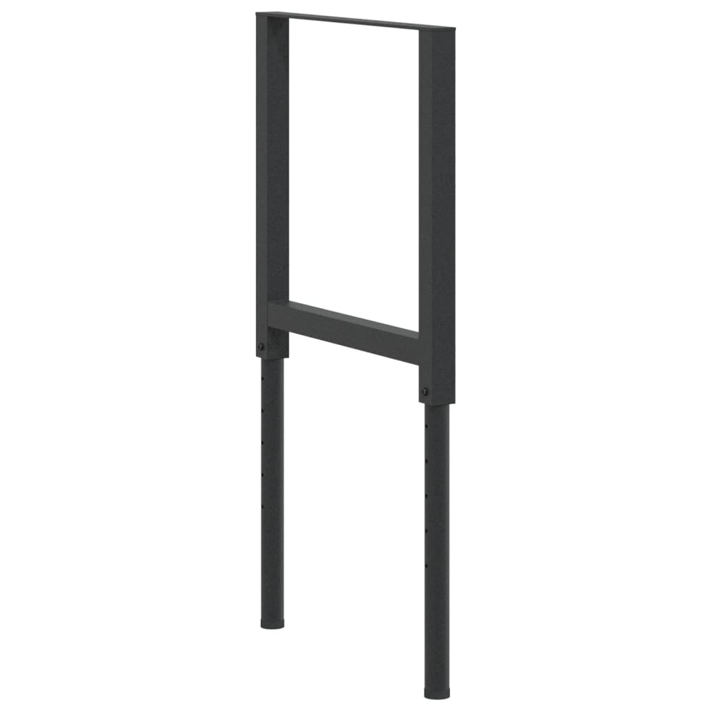 Telai per Banco da Lavoro 2 pz in Metallo 55x(69-95,5) cm Neri