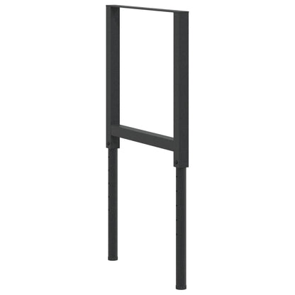 Telai per Banco da Lavoro 2 pz in Metallo 55x(69-95,5) cm Neri
