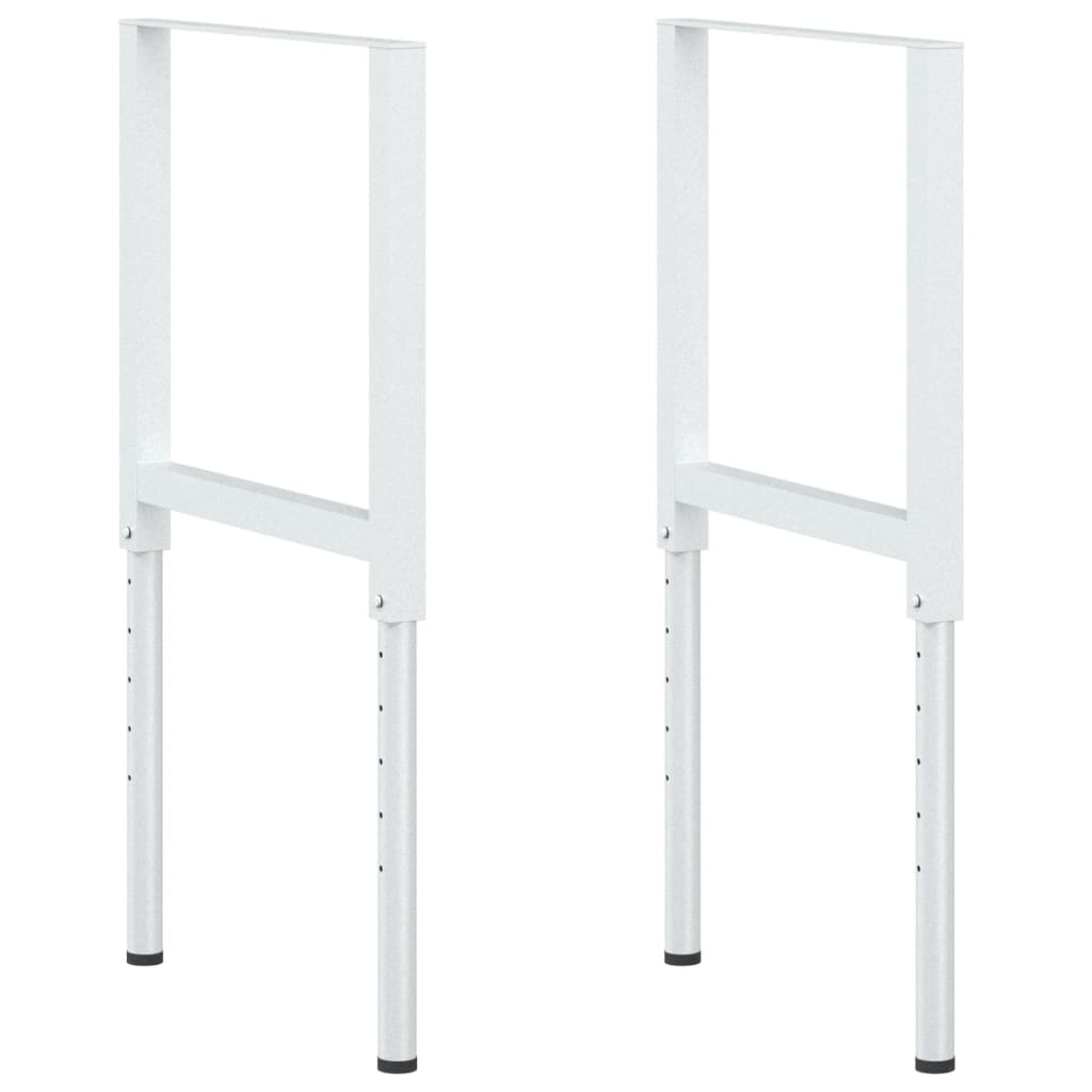 Telai per Banco da Lavoro 2 pz in Metallo 55x(69-95,5) cm Grigi