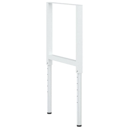 Telai per Banco da Lavoro 2 pz in Metallo 55x(69-95,5) cm Grigi