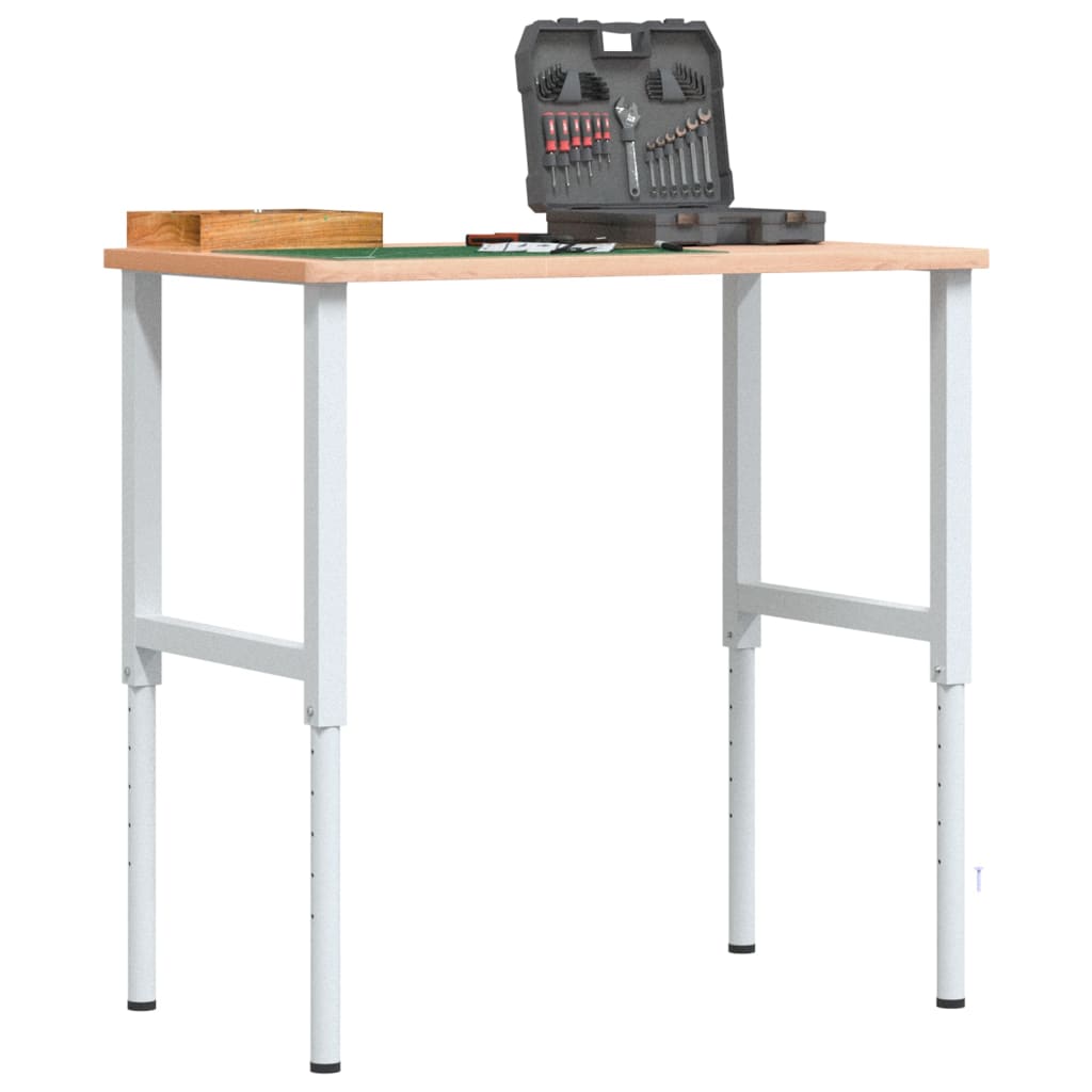 Telai per Banco da Lavoro 2 pz in Metallo 55x(69-95,5) cm Grigi
