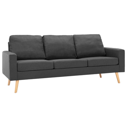 Set di Divani 2 pz in Tessuto Grigio Scuro