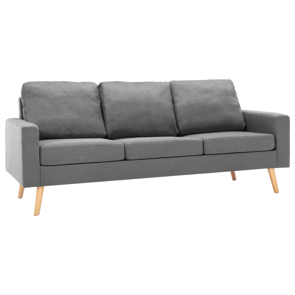 Set Divani 2 pz in Tessuto Grigio Chiaro
