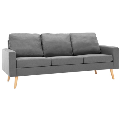Set Divani 2 pz in Tessuto Grigio Chiaro