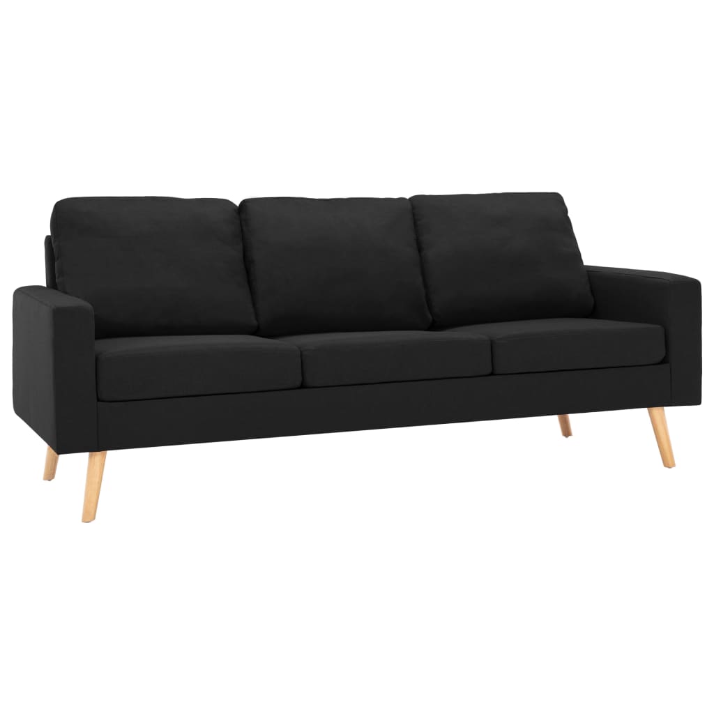 Set Divani 3 pz in Tessuto Nero