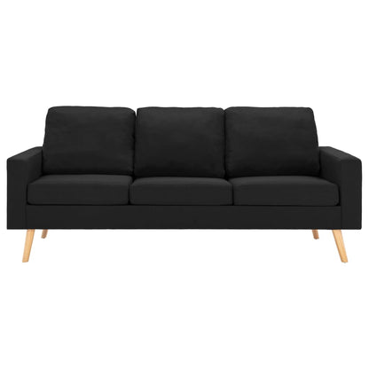 Set Divani 3 pz in Tessuto Nero