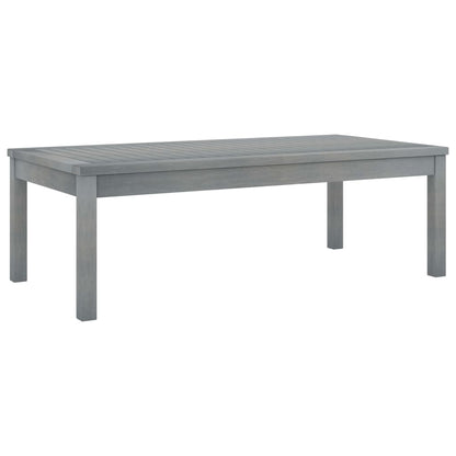 Tavolino da CaffÃ¨ 100x50x33 cm Grigio Legno Massello di Acacia