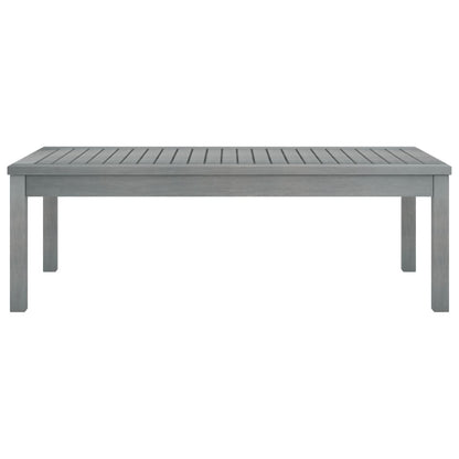 Tavolino da CaffÃ¨ 100x50x33 cm Grigio Legno Massello di Acacia