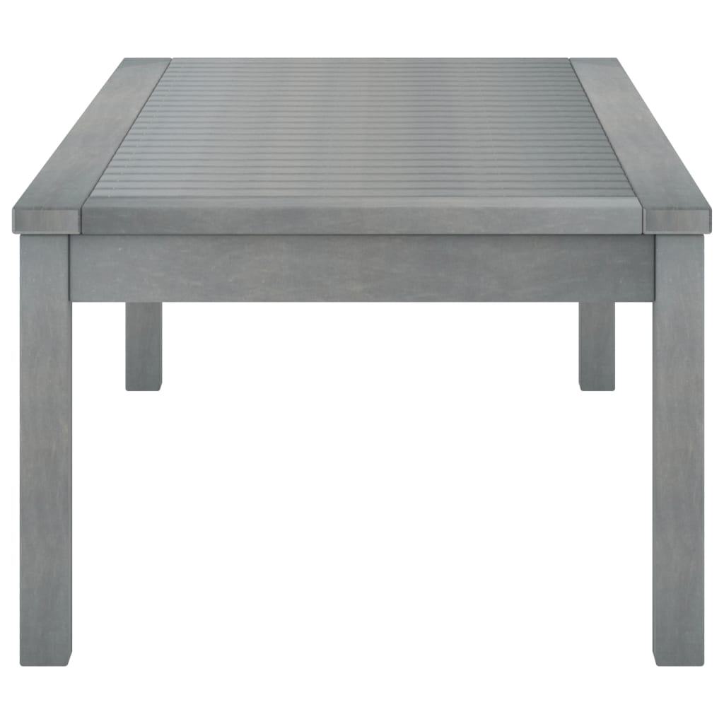 Tavolino da CaffÃ¨ 100x50x33 cm Grigio Legno Massello di Acacia