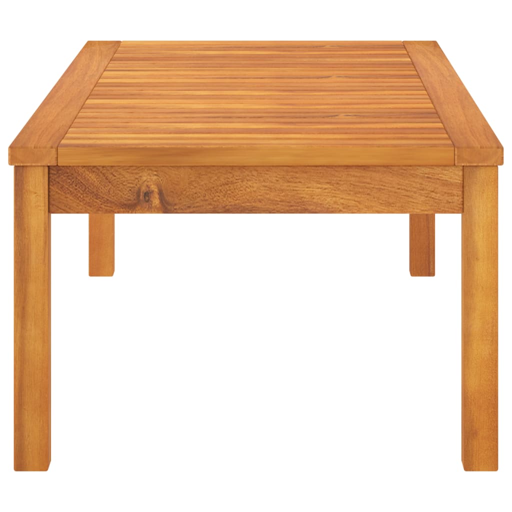 Tavolino da Salotto 100x50x33 cm in Legno Massello di Acacia