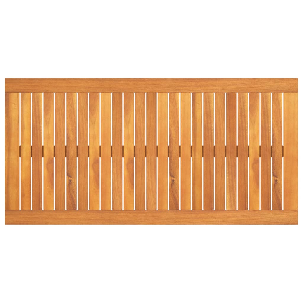 Tavolino da Salotto 100x50x33 cm in Legno Massello di Acacia