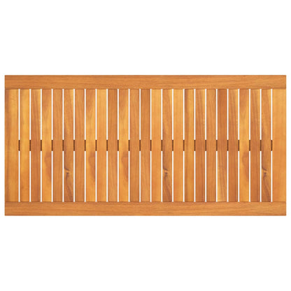 Tavolino da Salotto 100x50x33 cm in Legno Massello di Acacia