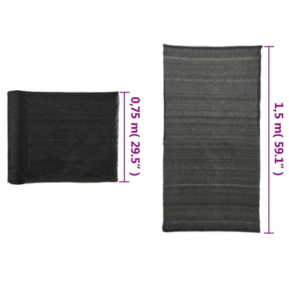 Rete per Privacy in HDPE 1,5x50 m Nera 150 g/m²