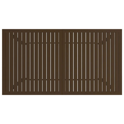 Tavolo da Giardino Marrone 140x80x72 cm in Acciaio