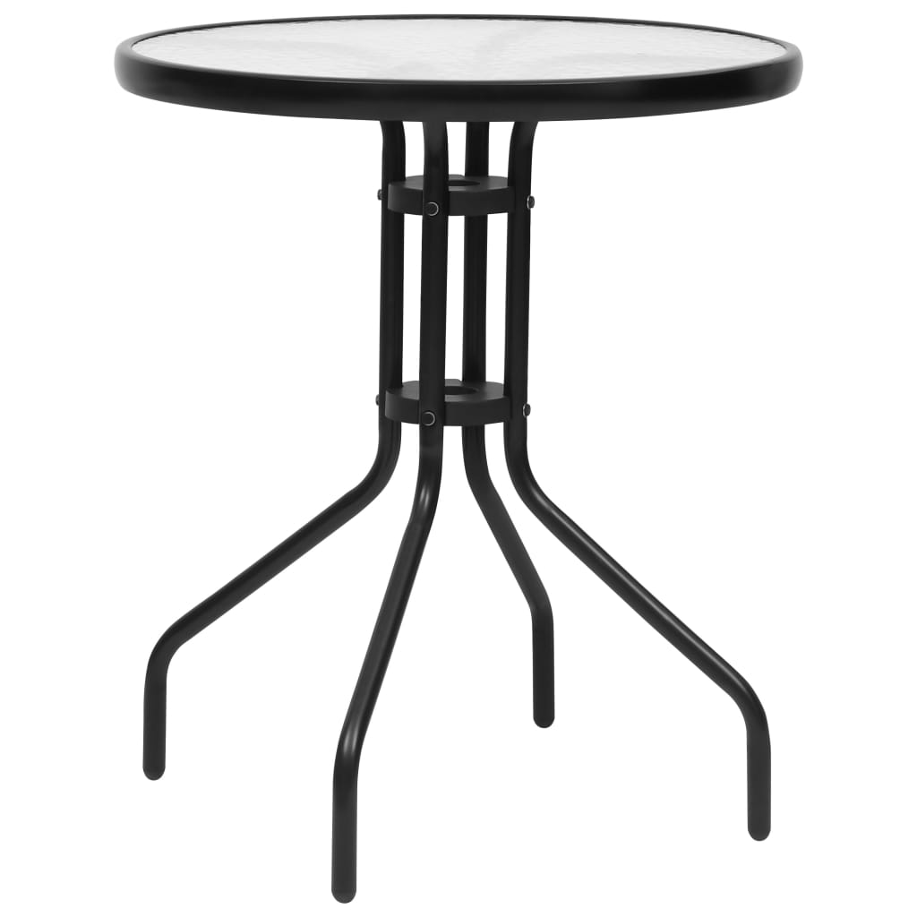 Tavolo da Giardino Nero Ã˜60x70 cm in Acciaio