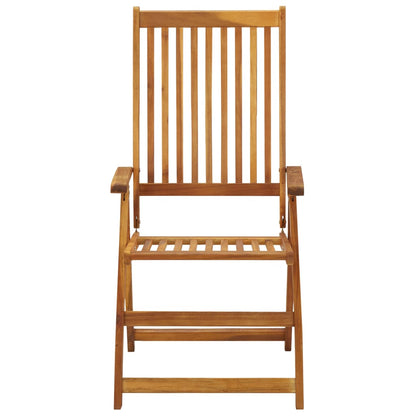 Sedie Reclinabili da Giardino 2 pz in Legno Massello di Acacia